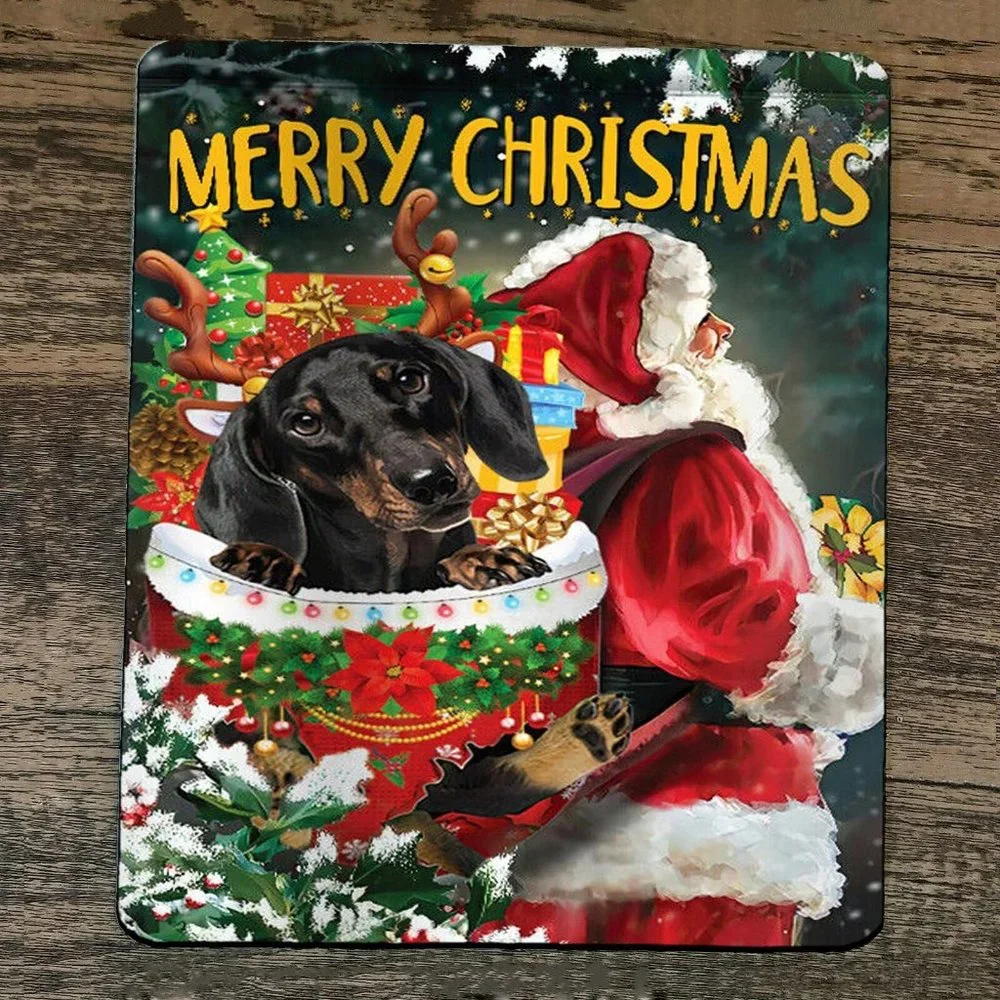 Mouse Pad‎ Merry Christmas Xmas Dachshund Dog